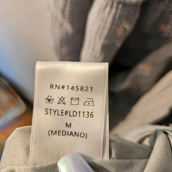 Listicle womens med blue pink florets cottagecore midi dress 100% cotton lined - Picture 6 of 7